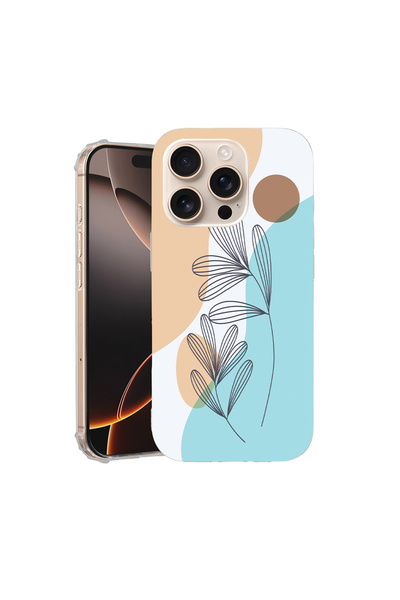 bestcase Αντικραδασμική θήκη πλάτης για Apple iPhone 16 Pro, αφηρημένο λουλού...