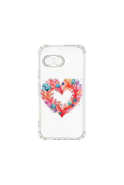 bestcase Αντικραδασμική πίσω θήκη για Google Pixel 9a, Coral Heart, AS 1599