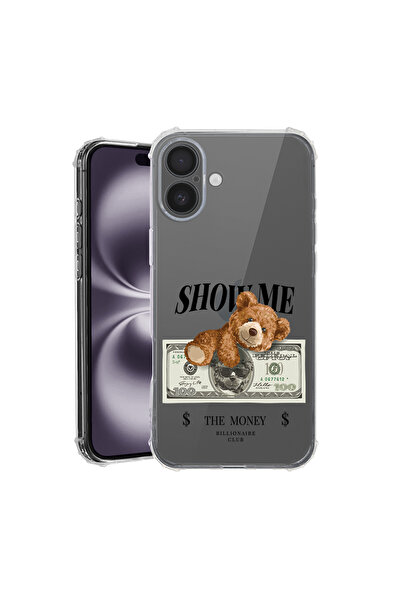 bestcase Αντικραδασμική θήκη πλάτης για Apple iPhone 16 Plus, Αρκουδάκι Δείξε μου τα χρήματα, AS 1453