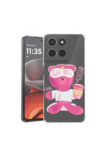 bestcase Carcasă spate antișoc pentru Motorola Moto G15, Teddy Bear - Gril Bo...