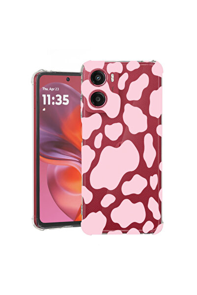 bestcase Carcasă spate antișoc pentru Motorola Moto E15, roz vacă, 1988242 AS...
