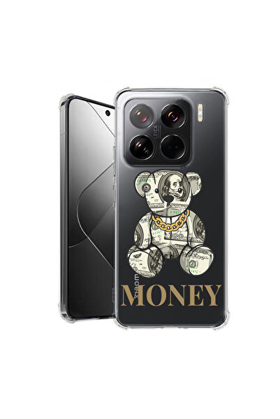 bestcase Carcasă spate antișoc pentru Xiaomi 15 Pro, ursuleț de pluș cu bani, 1926362 AS 1549