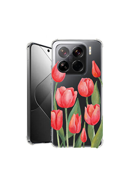bestcase Carcasă spate antișoc pentru Xiaomi 15 Pro, Lalele roșii, 1926362 AS...