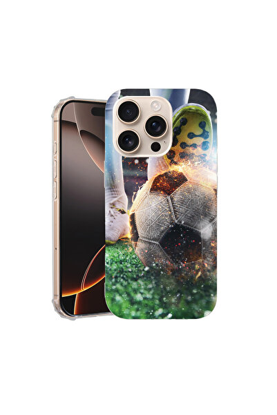 bestcase Αντικραδασμική θήκη πλάτης για Apple iPhone 16 Pro Max, Ποδόσφαιρο, ...