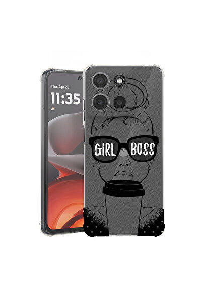 bestcase Carcasă spate antișoc pentru Motorola Moto G75, Girl Boss, 1946016 A...
