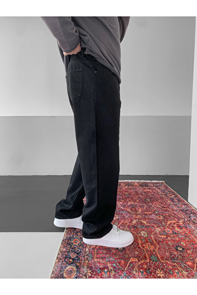 NO1 KONSEPT Antrasit Baggy Kalıp Rahat Kesim Jean Pantolon