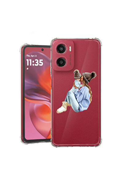 bestcase Carcasă spate antișoc pentru Motorola Moto G05, mamă fată cu băiat, ...