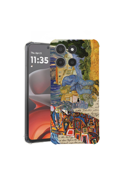 bestcase Αντικραδασμική θήκη πίσω μέρους για Motorola Moto G75, στυλ Van Gogh...