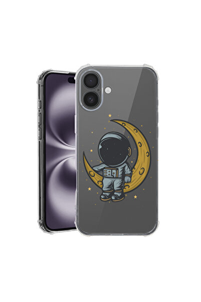 bestcase Carcasă spate antișoc pentru Apple iPhone 16 Plus, Astronaut pe Lună...