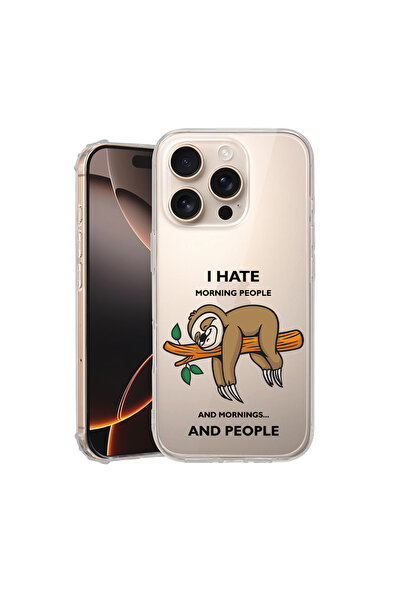 bestcase Carcasă spate antișoc pentru Apple iPhone 16 Pro Max, I Hate Morning...
