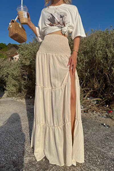 mylove Bel Gipeli Slit Skirt Stone