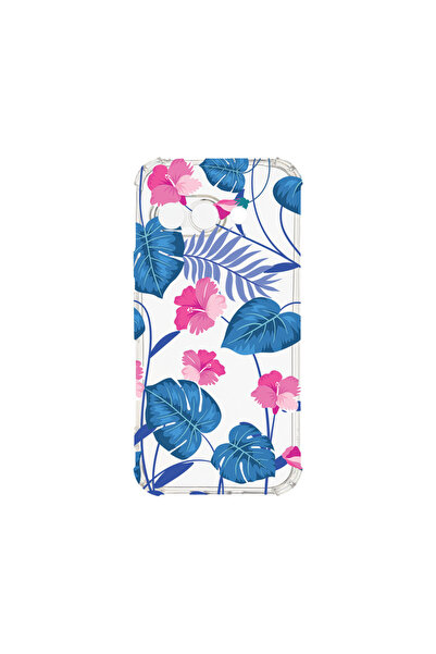 bestcase Carcasă spate antișoc pentru Google Pixel 9a, flori albastre tropica...