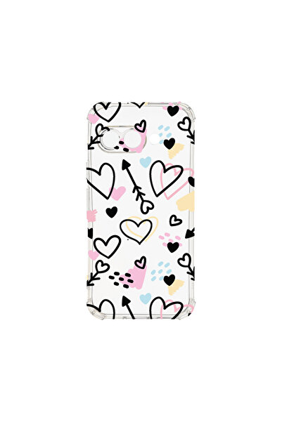 bestcase Αντικραδασμική πίσω θήκη για Google Pixel 9a, Love Symbols, AS 764