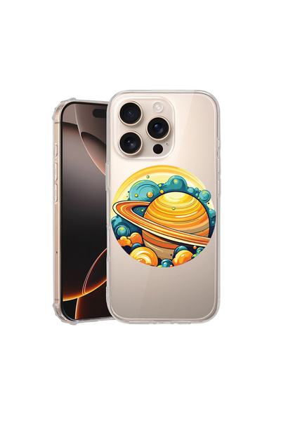 bestcase Carcasă spate antișoc pentru Apple iPhone 16 Pro, Planet - Saturn, A...