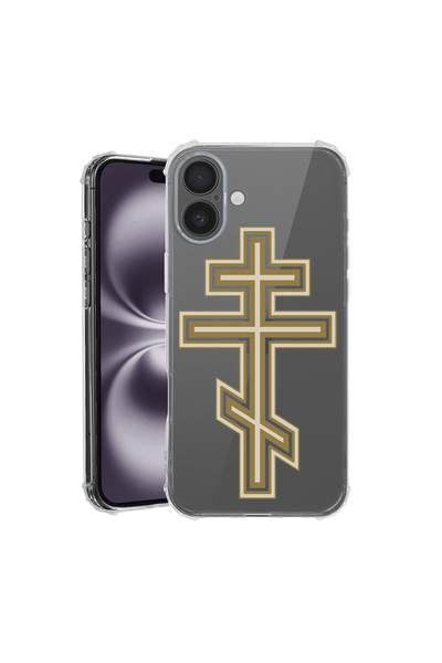 bestcase Carcasă spate antișoc pentru Apple iPhone 16 Plus, Classic Cross, AS...