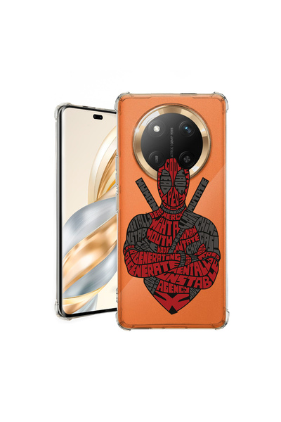 bestcase Carcasă spate antișoc pentru Honor Magic7 Lite, Calligraphy Dead Red...