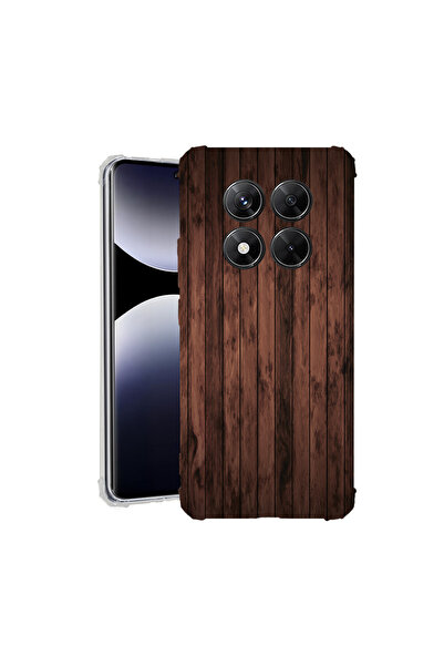 bestcase Carcasă spate antișoc pentru Xiaomi Redmi Note 14 Pro Plus, lemn de ...