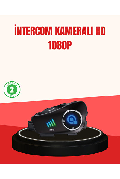 Kanonik Education Q28 خوذة دراجة نارية مع كاميرا سماعة رأس بلوتوث 5.3 مقاومة للماء 1080P HD