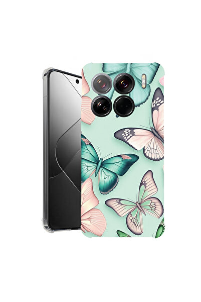 bestcase Carcasă spate antișoc pentru Xiaomi 15 Pro, model fluture, 1926362 A...