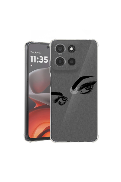 bestcase Carcasă spate antișoc pentru Motorola Moto G75, ochi atrăgători de f...