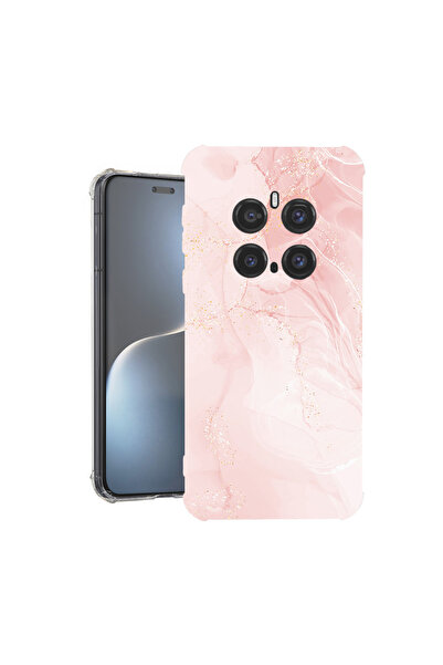 bestcase Carcasă spate antișoc pentru Honor Magic7 Pro, roz pastel, marmură, ...