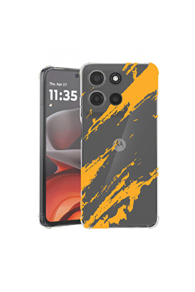 bestcase Carcasă spate antișoc pentru Motorola Moto G15, dungi aurii, 1926358...