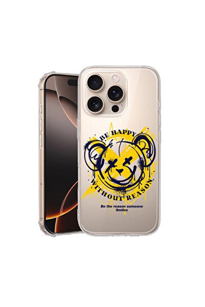 bestcase Удароустойчив калъф за Apple iPhone 16 Pro, цвят Teddy Bear Be Happy...