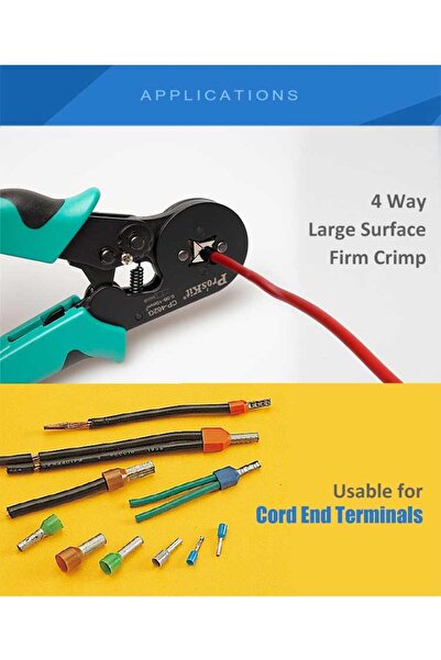 Proskit أداة تجعيد أطراف الأسلاك - تجعيد مربع (175 مم)