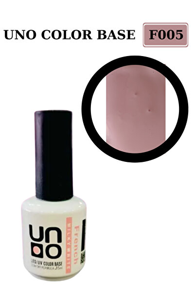 UNO JEL Color Base French F005 Tırnak Güçlendirici Jel Oje 15 ml
