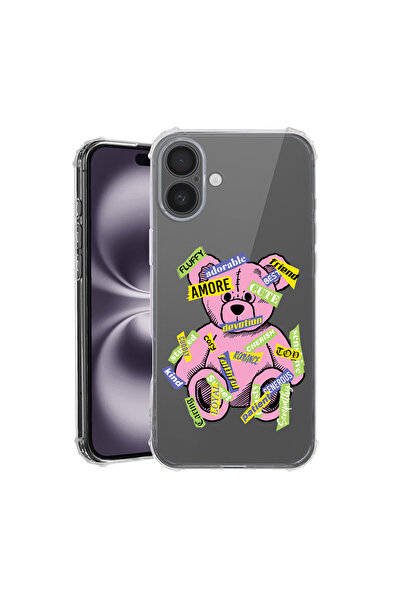 bestcase Carcasă spate antișoc pentru Apple iPhone 16 Plus, Teddy Bear Amour,...