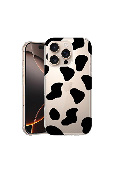 bestcase Carcasă spate antișoc pentru Apple iPhone 16 Pro Max, Black Cow, AS 784