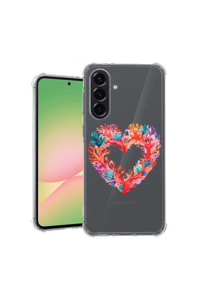 bestcase Carcasă spate antișoc pentru Samsung Galaxy A26, culoare inimă coral...
