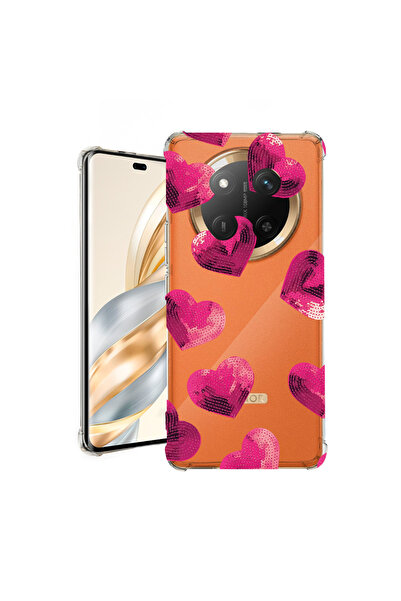 bestcase Αντικραδασμική πίσω θήκη για Honor Magic7 Lite, με μοτίβο καρδιάς, 1...