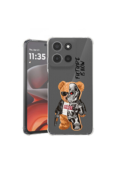 bestcase Carcasă spate antișoc pentru Motorola Moto G15, jumătate robot jumătate ursuleț de pluș, 1926358 AS 931