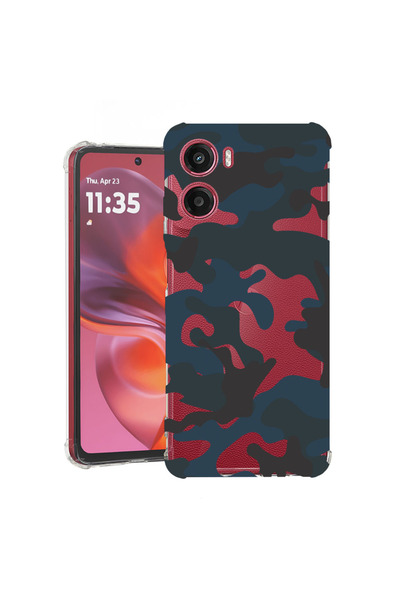 bestcase Αντικραδασμική θήκη πίσω μέρους για Motorola Moto E15, καμουφλάζ, 19...