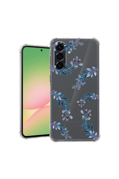 bestcase Carcasă spate antișoc pentru Samsung Galaxy S25 Plus, flori albastre...