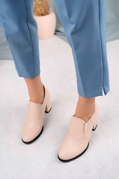 İrem Ayakkabı Women's Heeled Zippered Shoes