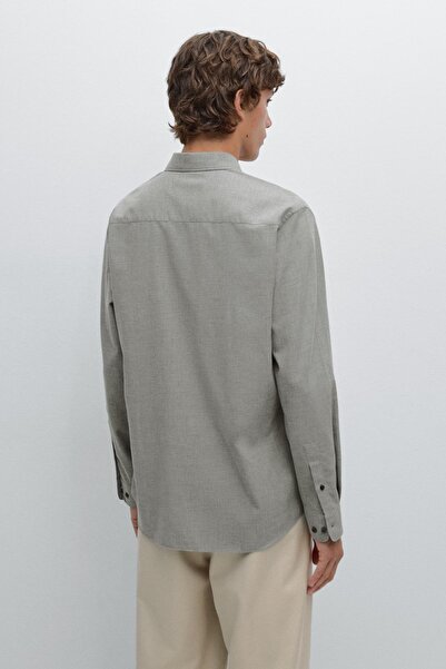 Massimo Dutti Slim fit fitilli melanj gömlek