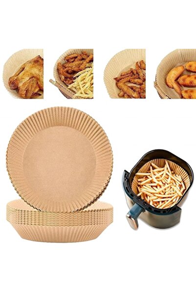 HOZRO Set 100 Foi de Copt HOZRO, pentru Air Fryer – Hartie Termorezistenta, Maro, 7, 9 inch (20 cm), Rot