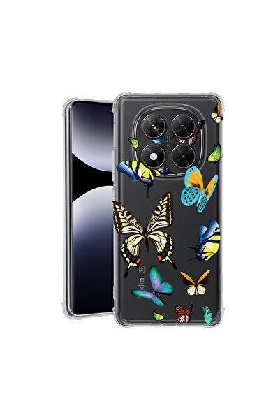 bestcase Carcasă spate antișoc pentru Xiaomi Redmi Note 14 Pro 5G, fluturi în culori frumoase, 1938409 AS 992
