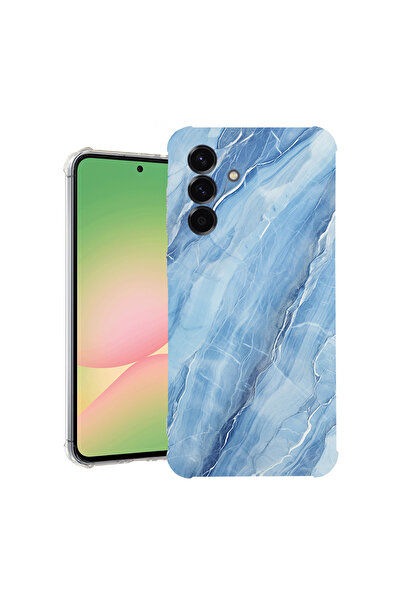 bestcase Carcasă spate antișoc pentru Samsung Galaxy A36, marmură albastră, 1...