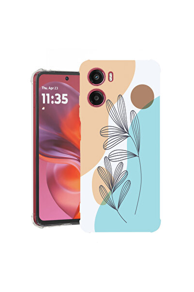 bestcase Carcasă spate antișoc pentru Motorola Moto E15, floare abstractă, 19...