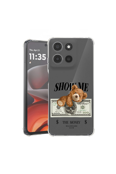 bestcase Carcasă spate antișoc pentru Motorola Moto G75, Ursuleț de pluș Arat...
