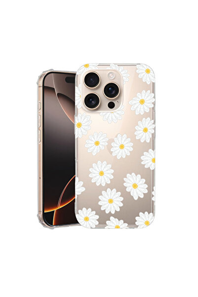 bestcase Carcasă spate antișoc pentru Apple iPhone 16 Pro, Happy Flowers Daisy, AS 513