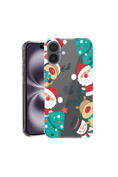 bestcase Anti Shock Back Case For Apple iPhone 16 Plus, Xmas, AS 338