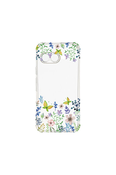 bestcase Αντικραδασμική πίσω θήκη για Google Pixel 9a, Λουλούδια πεταλούδας, ...