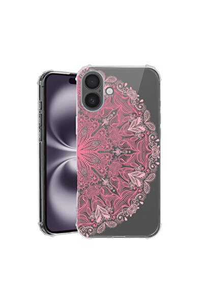 bestcase Carcasă spate antișoc pentru Apple iPhone 16 Plus, roz dantelă, AS 21