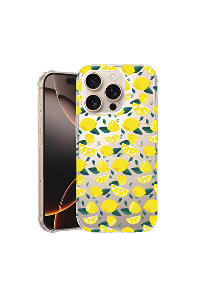 bestcase Удароустойчив калъф за Apple iPhone 16 Pro Max, лимонов мотив, AS 1436