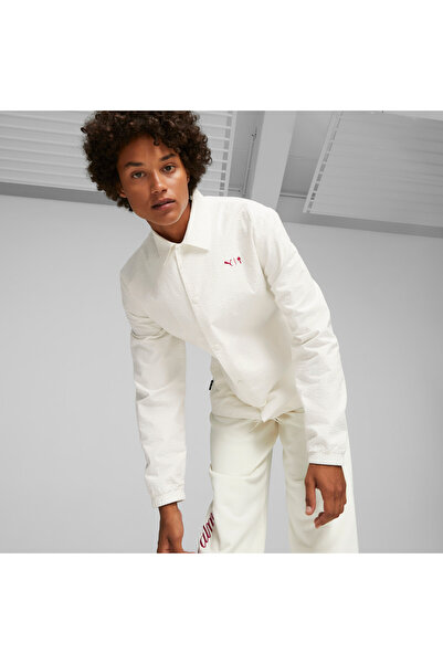 Puma Mens x PALM TREE CREW Coach Jacket - White