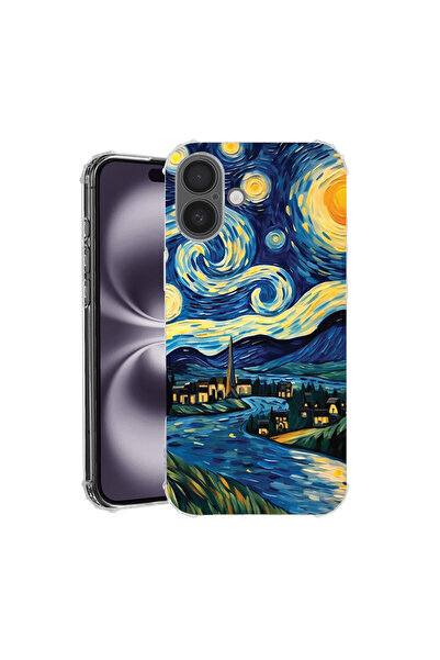 bestcase Αντικραδασμική θήκη πλάτης για Apple iPhone 16 Plus, Starry Night, A...